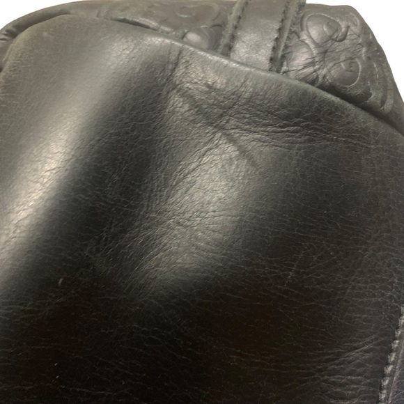 The Sak  Leather Black shoulder bag with gold hardware and design print black!! - Picture 14 of 15